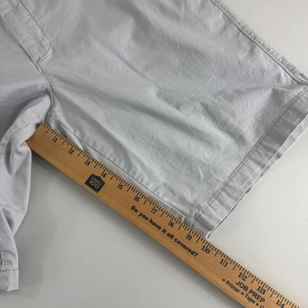 Goodfellow & Co Linden Shorts Men's 32 Gray Chino Stretch Flat Front